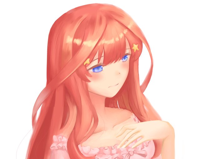 サリウスさんがTwitterに投稿した中野五月(五等分の花嫁)のイラスト。