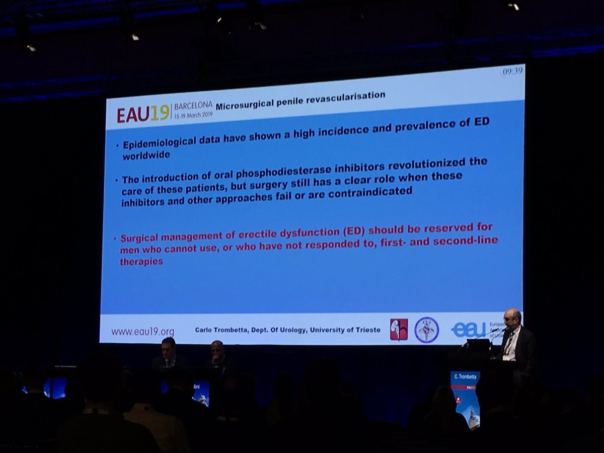 Trombetta_Carl's tweet photo. My last lecture at #EAU19 on microsurgical penile revascularisation https://t.co/Iboy9dEA2U