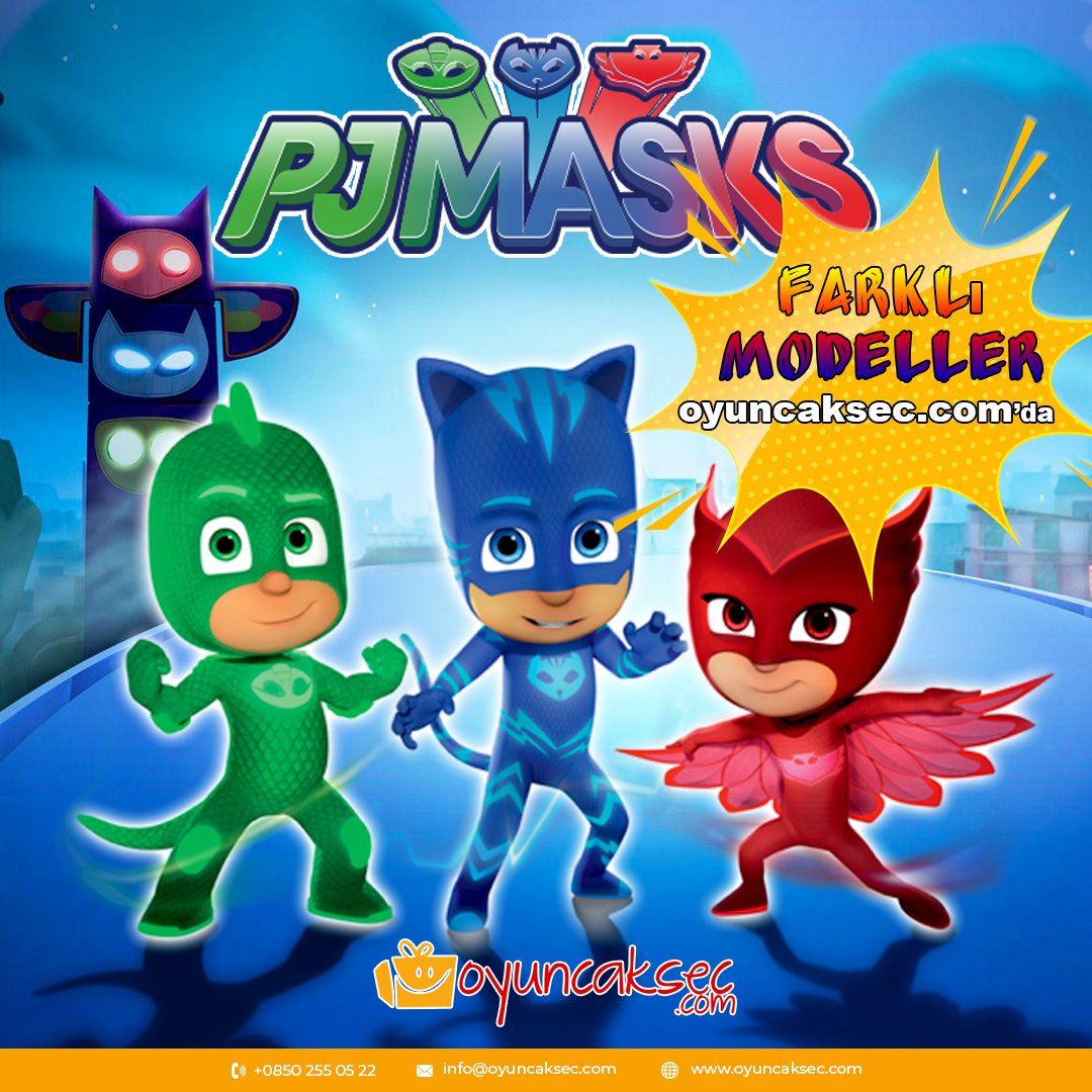 PijaMaskeliler hayranları, kahramanların yeni araçları ile eğlenceli dakikalar geçirmeyi çok sevecekler! Sipariş vermek için ow.ly/b6z530o4g2h linki ziyaret ediniz.
<a href="/OyuncaksecCom/">Oyuncaksec.com</a> #oyuncaksec #oyuncaksecimi #oyuncak #oyun #pijamaskeliler #eğlence #keyif