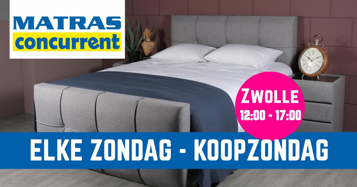 Wij hebben morgen weer een #koopzondag in onze winkel in #Zwolle! Kijk op matrasconcurrent.nl/winkels/zwolle voor meer informatie.