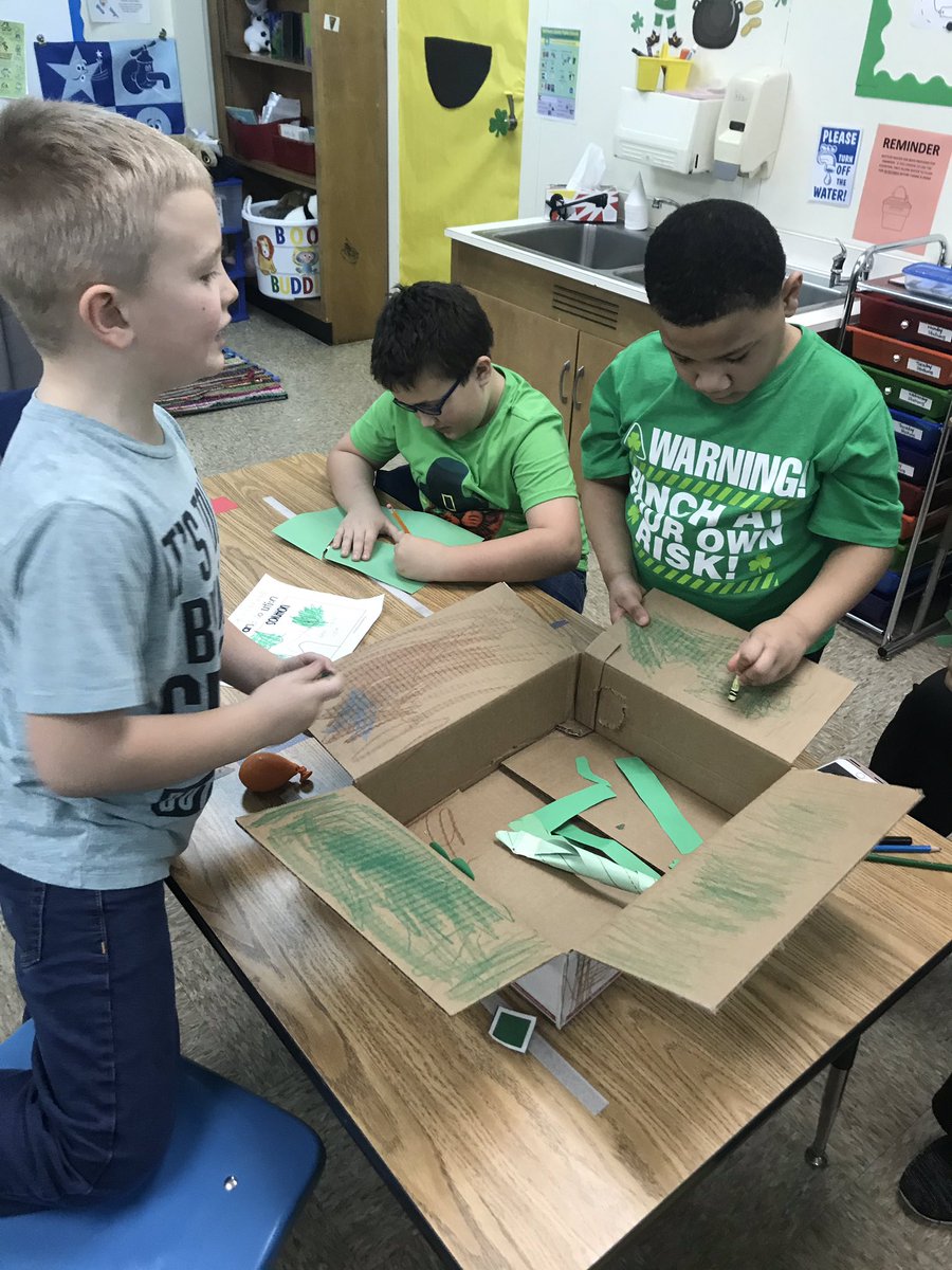 SPEDcialHeart's tweet photo. Read โHow to Catch a Leprechaun,โ then discussed problem and solution. Students were challenged to design and build their own solutions with their 4th grade reading buddies! #capableconnectedsecure #FullSTEAMAhead #chatsWORTHY #STEAM #stpatricksday https://t.co/xp7YmQKtsm