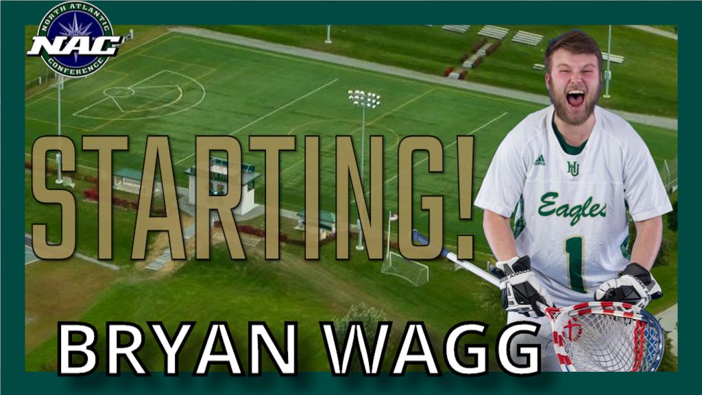 HussonUEagles's tweet photo. Bryan Wagg gets the start in net as he makes his first appearance for @hussonmlax. Game starts at 1 PM vs. @NVUBadgers. #NACmlax

Video: https://t.co/3nnzDnTe9U

Live Stats: https://t.co/QuhT0FJxK1 https://t.co/1s5OHjDSb6