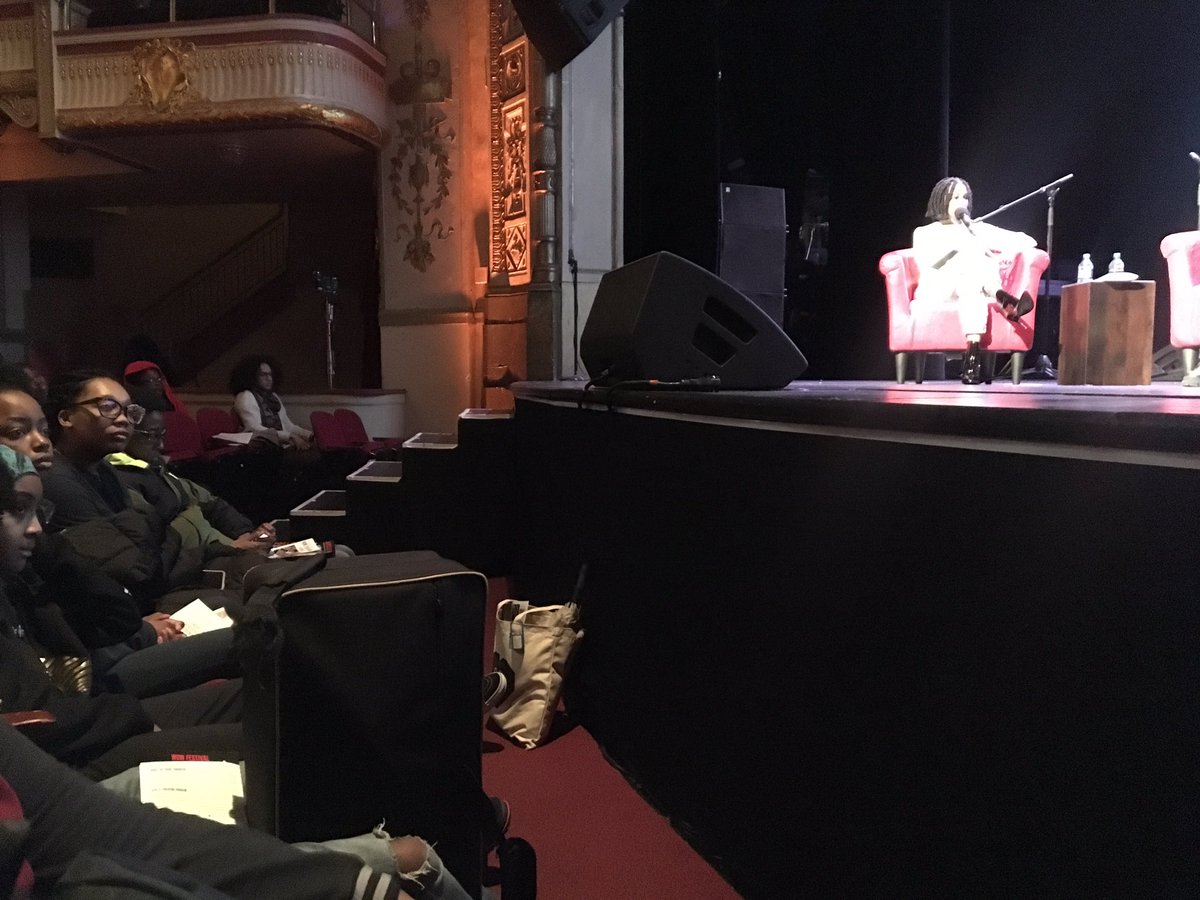 blaculator's tweet photo. #JuniorScholarsProgram from @SchomburgCenter taking notes on #colorism #NoShade and absorbing inspiration from an all star panel at @ApolloTheater @ApolloEd #WOWApollo #WOWTeenSummit https://t.co/10tVkWfB1H