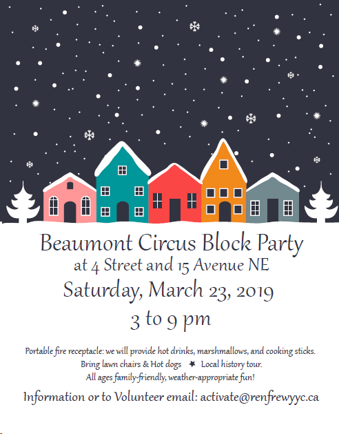 n_hawryluk's tweet photo. In @RenfrewCA on Saturday, March 23rd, 3-9pm?
The people behind @EdTrDay are holding a second #ActivateYYC event in historic Beaumont Circus (the circular park intersected by 4th St &amp; 15th Ave NE).
Come roast marshmallows, drink hot chocolate, and have some fun with friends! https://t.co/YO2AB9VXwo
