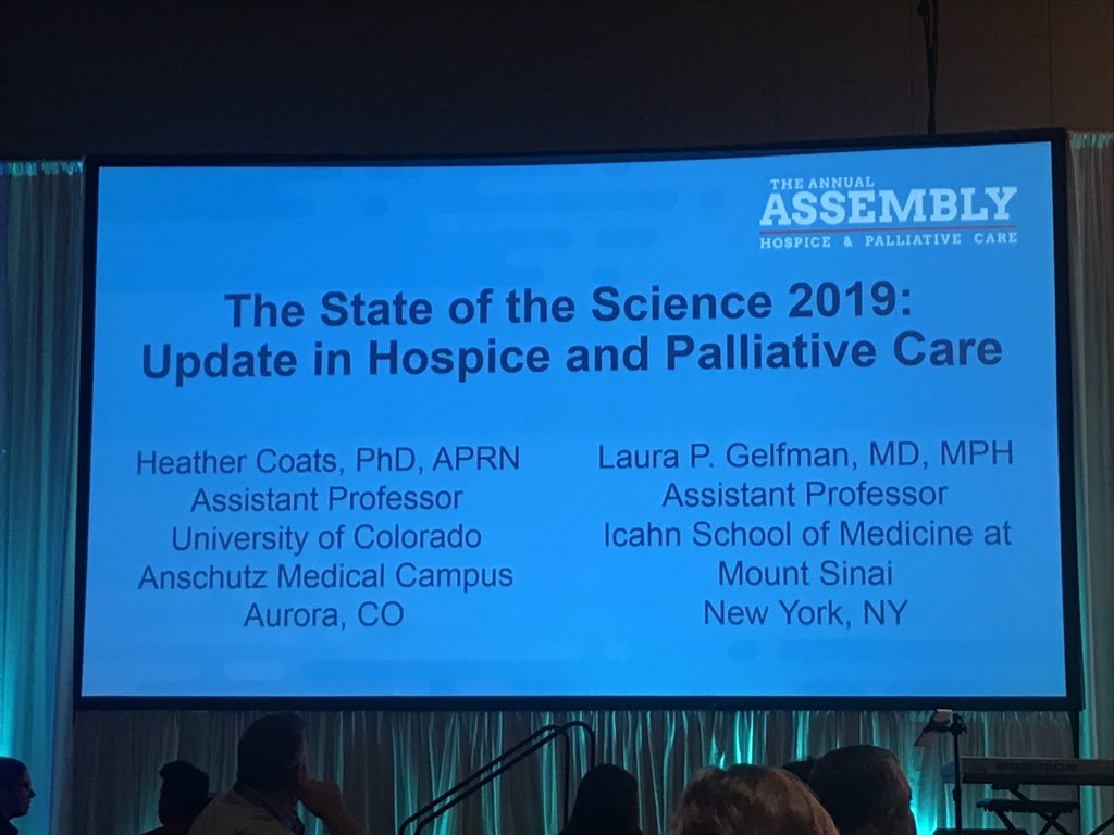 SDietzMD's tweet image. State of the Science 2019: Update in Hospice and Palliative Care #hpm19 #hpmsots
