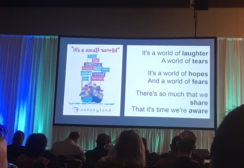 SDietzMD's tweet image. All of #hpm is encompassed in the lyrics of It’s a Small World! #hpm19 #hpmSOTS