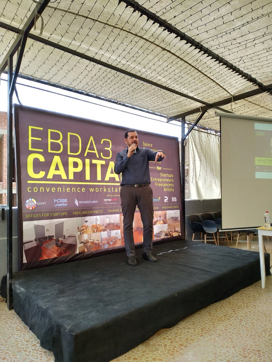 GENEgypt's tweet photo. Seif El Tohamy is giving #Talent_Management workshop explaining how startups can grow by making use of the right talents in the right places!
#GENEgypt https://t.co/XpWazojXuz
