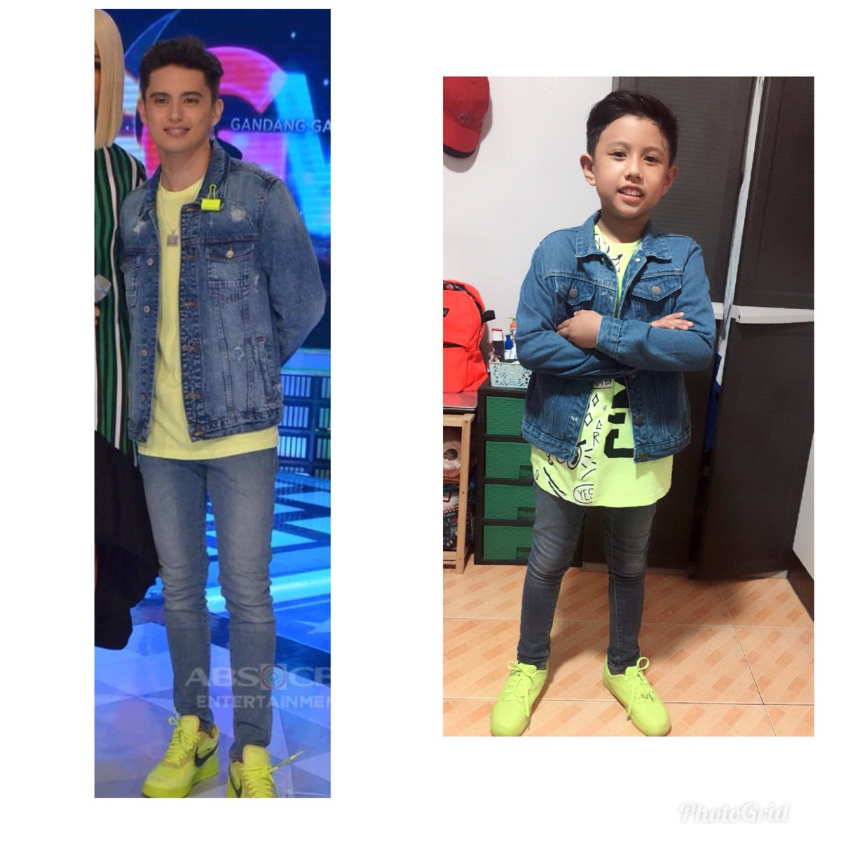 iamdez21_'s tweet photo. My 8 y/o son dressin’ like his idol @tellemjaye... except we dont have the binder clip and plain shirt😉 #DewDay https://t.co/deB9i6CPDE