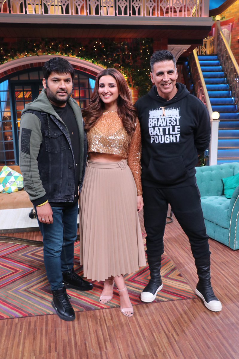 KapilSharmaK9's tweet photo. Don’t miss the fun tonight with @akshaykumar paji @ParineetiChopra n our #CRPF jawaans.. #salute to our #armforces #thekapilsharmashow #tkss #kesari  @SonyTV 🙏 https://t.co/AW4yar1zXY