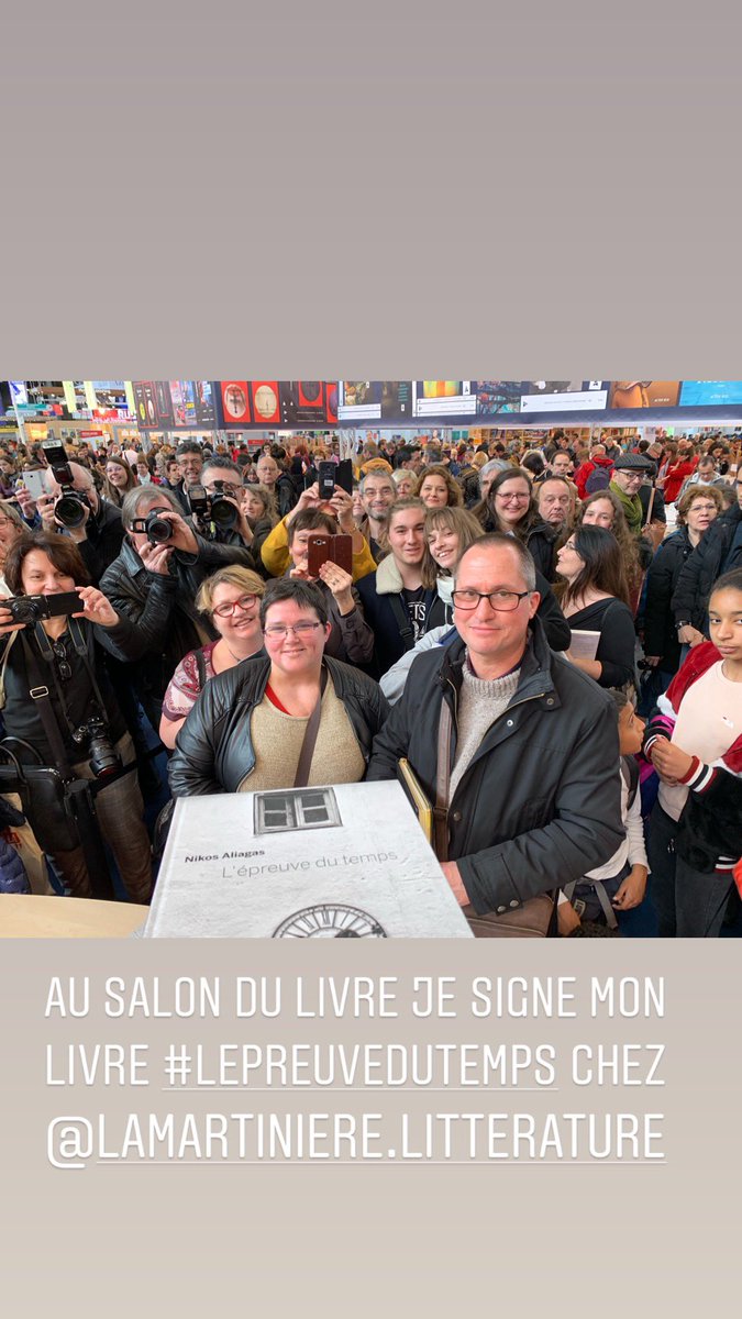 nikosaliagas's tweet photo. Au @Salondulivre now pour #lepreuvedutemps @ed_lamartiniere https://t.co/MmZ5m2DZAT