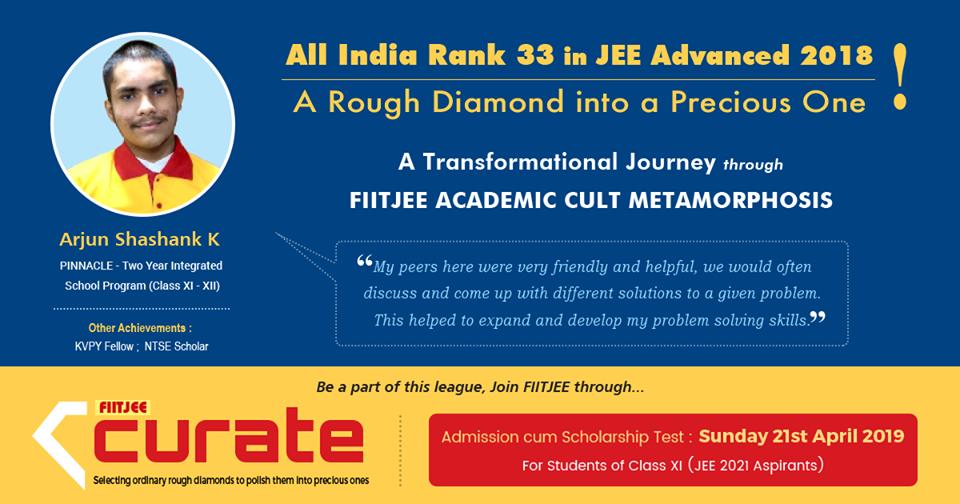 FiitjeeKohat's tweet photo. Just  like a rough diamond is transformed into a precious one, similarly,  Arjun Shashank K, a student of FIITJEE‘s Pinnacle Two Year Integrated  School Program underwent FIITJEE ACADEMIC CULT METAMORPHOSIS. 
 
 For more info Visit: https://t.co/2uOxN23BC5 
 #JEEAdvanced #JEEMain https://t.co/9dpdECWvFc