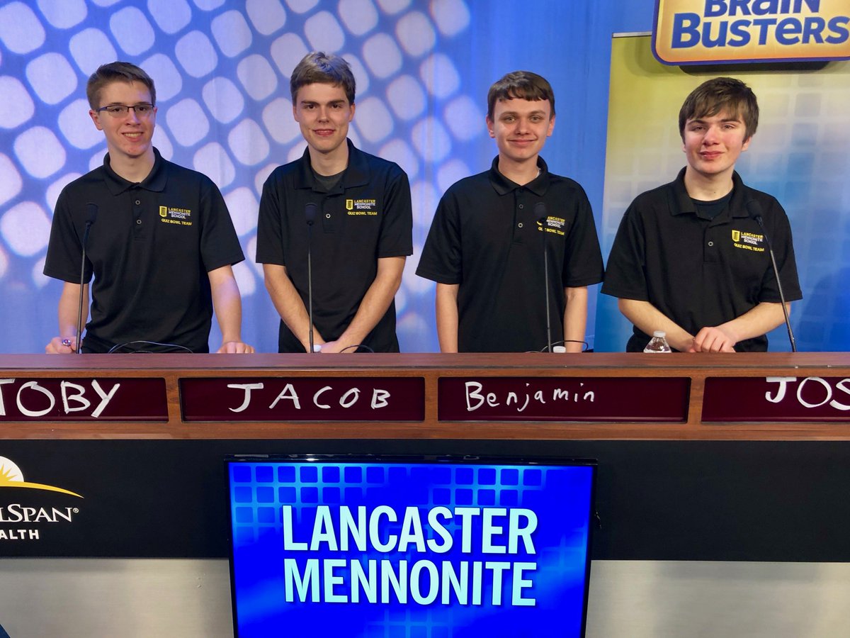 Congratulations to <a href="/LancasterMenno/">Lancaster Mennonite</a> and @LCDSchool who move on to Round 3 competition on <a href="/WellSpan/">WellSpan Health</a> #BrainBusters on <a href="/WGAL/">WGAL</a>!