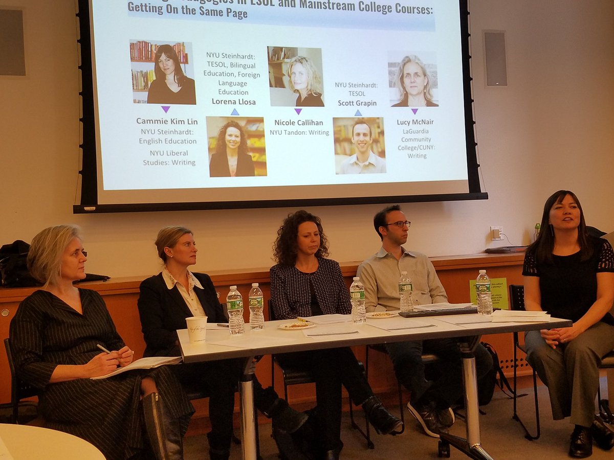 This week I got a chance to participate in another great panel on university writing courses to discuss our recent paper. Thanks Cammie Kim Lin for organizing! #ELLThinkTank <a href="/NYUteach/">NYU Steinhardt Teaching and Learning</a> journal.nystesol.org/currentissue.h…