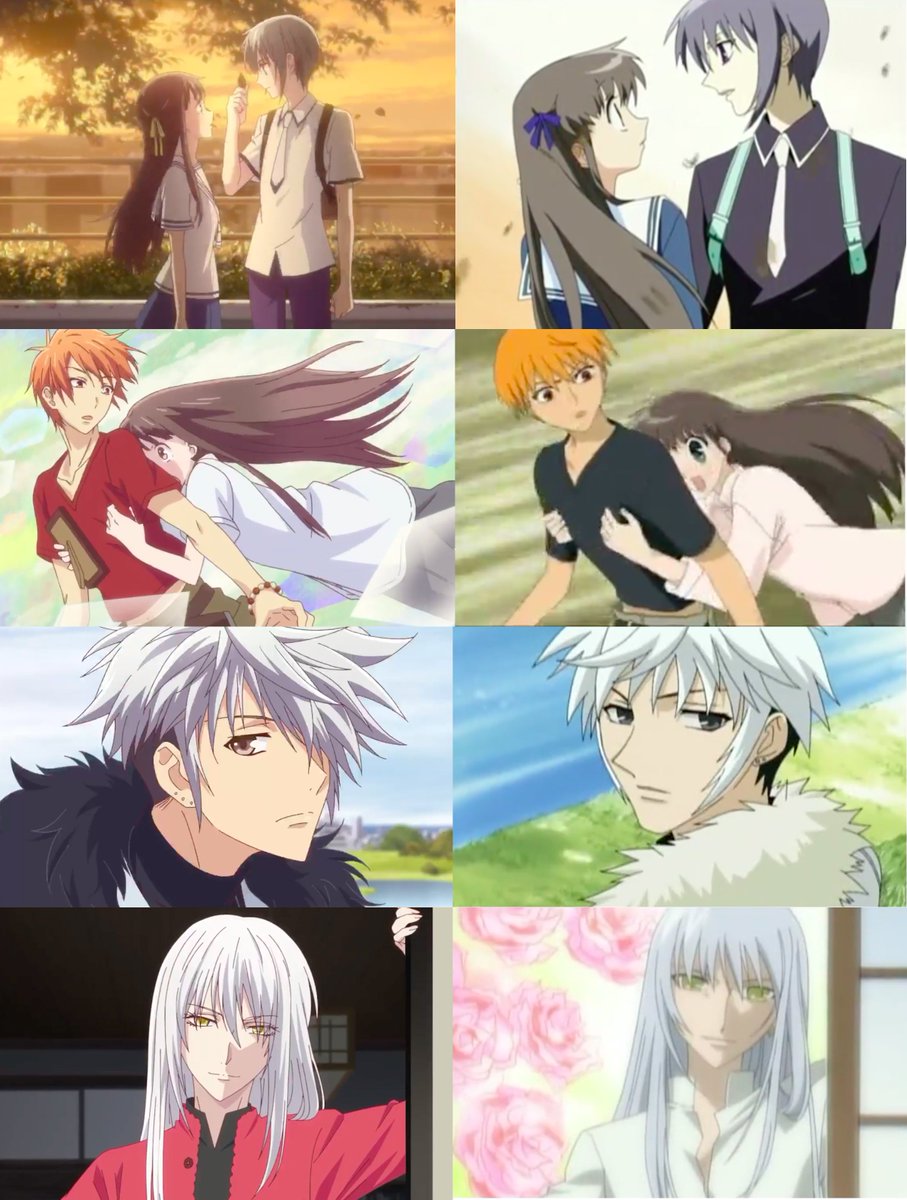 Side by side comparison of Fruits Basket 2001 v 2019 (Episode One