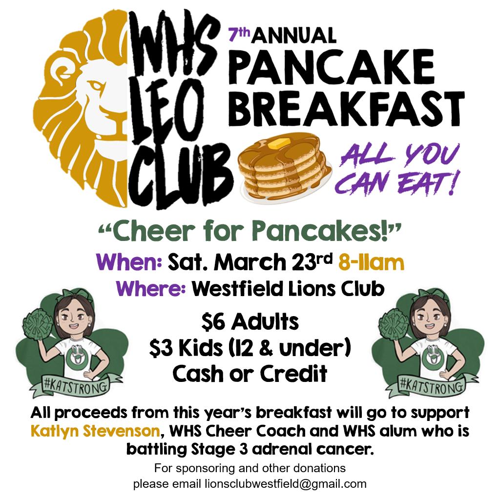 One week from today is our Pancake Breakfast! Hope to see everyone come out and help support Katlyn. Once a shamrock always a shamrock and we ALL fight against cancer together! #KatStrong