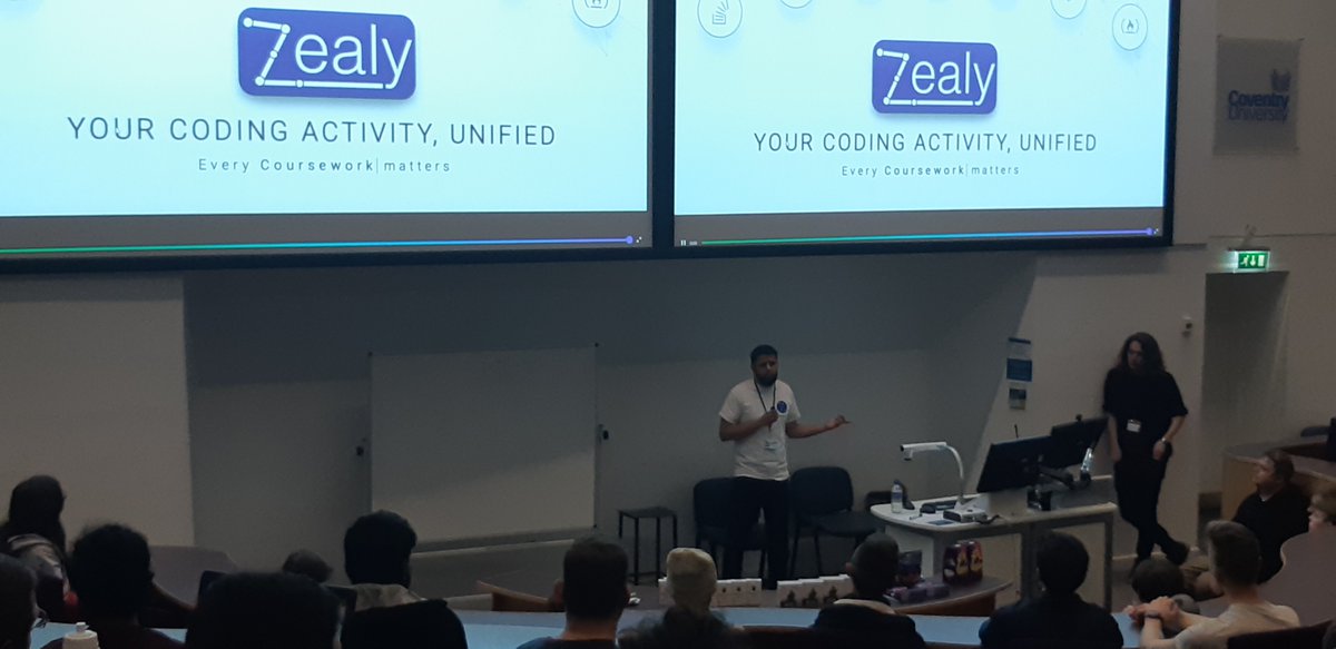 zealyio's tweet photo. Our youthful director @irfankhoda presenting at #COVHACK2019 opening ceremony ๐๐ผ Happy hacking! ๐จ๐ผโ๐ป๐ฉ๐ปโ๐ป https://t.co/aOrJAdzxW9