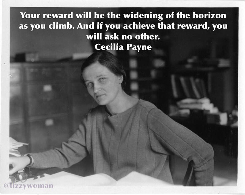 tizzywoman's tweet photo. #CeciliaPayne was an astronomer. They tried to limit her studies bcuz of her gender, but she wasn’t having it! Her 1925 thesis was described as “the most brilliant PhD thesis ever written in astronomy.” Read more ▶️ https://t.co/3kQPupxA3z
#WomensHistoryMonth 
#BecauseOfHerStory https://t.co/7t9f92DfwV