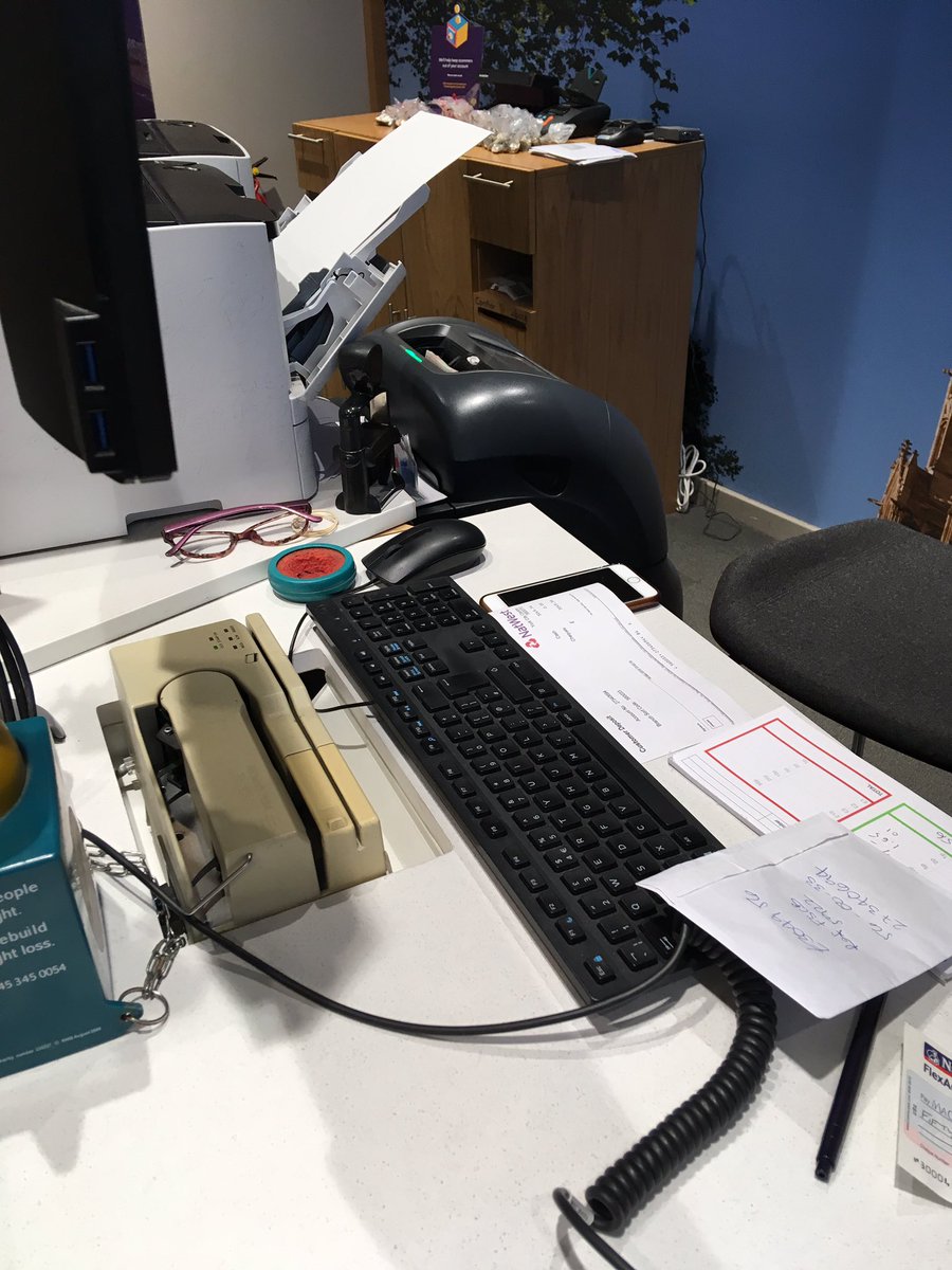 seancoxheadfun1's tweet photo. .@NatWest_Help #york paying the money in. The coin counter was broken so the lovely cashier had to weigh it all manually  #italladdedup @MacNEYorks https://t.co/APpuj68nXO