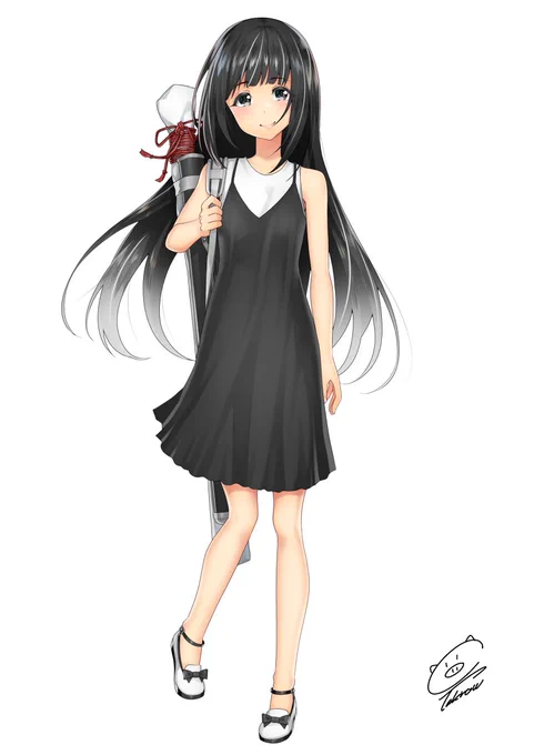 夜桜・剣 #オリジナル #女の子 https://t.co/MNkPOzeo50 