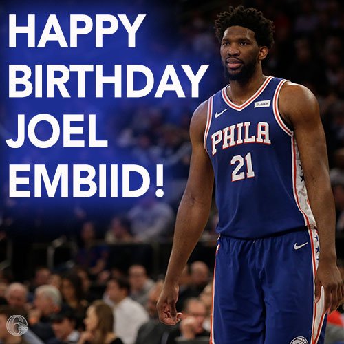 HAPPY BIRTHDAY JOEL EMBIID! The Sixers star turns 25 today. Join us in wishing him a great day!  