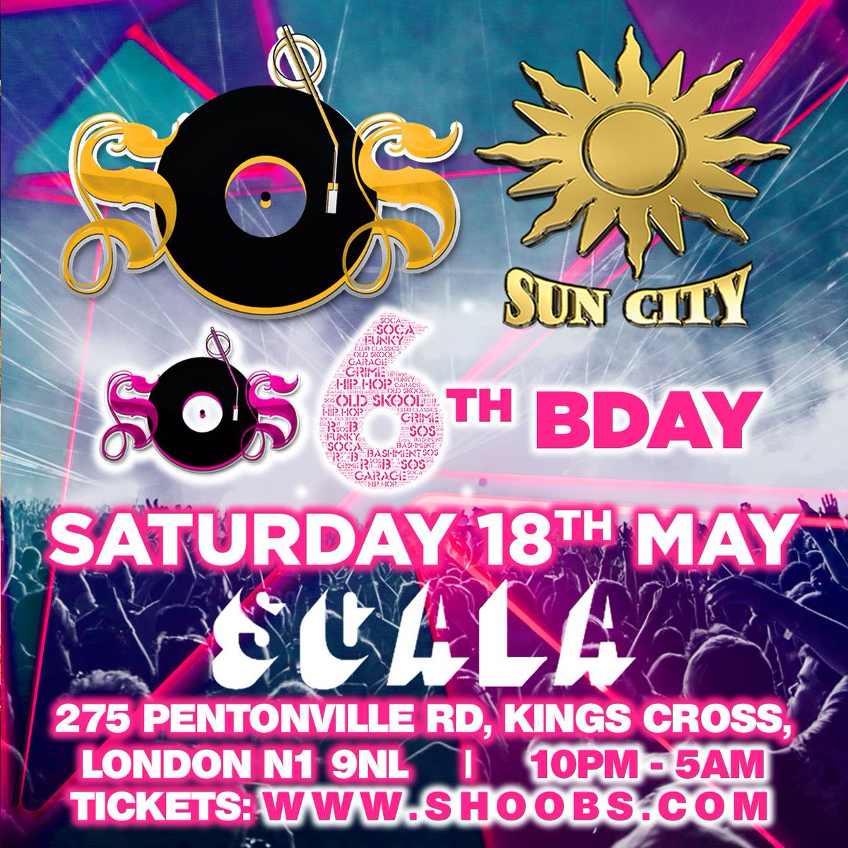 #SunCitySaturday!

If you purchase TODAY from this link (bit.ly/sos6thbday), you are in with a chance to have ALL the tickets in that order DOUBLED* tomo

Check out a live recording from last time: bit.ly/trix2ndfeb

*This link ONLY and EXCLUDING £1 tickets

Please RT
