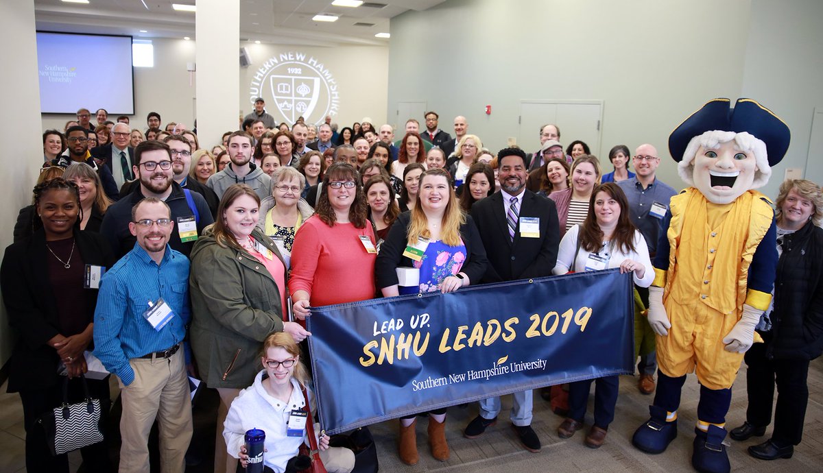 Over 100 online students, <a href="/SNHUalumni/">SNHU Alumni</a> and faculty from 23 states across the country are here on campus for the 2019 #SNHULEADS conference!