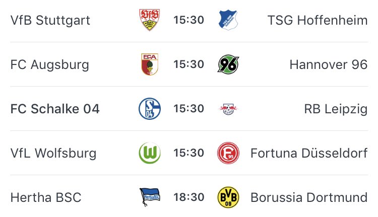 This_is_Respect's tweet photo. Heutige Bundesliga Partien 👍🏻💙
#Bundesliga #26Spieltag https://t.co/vcPp7yHcGv