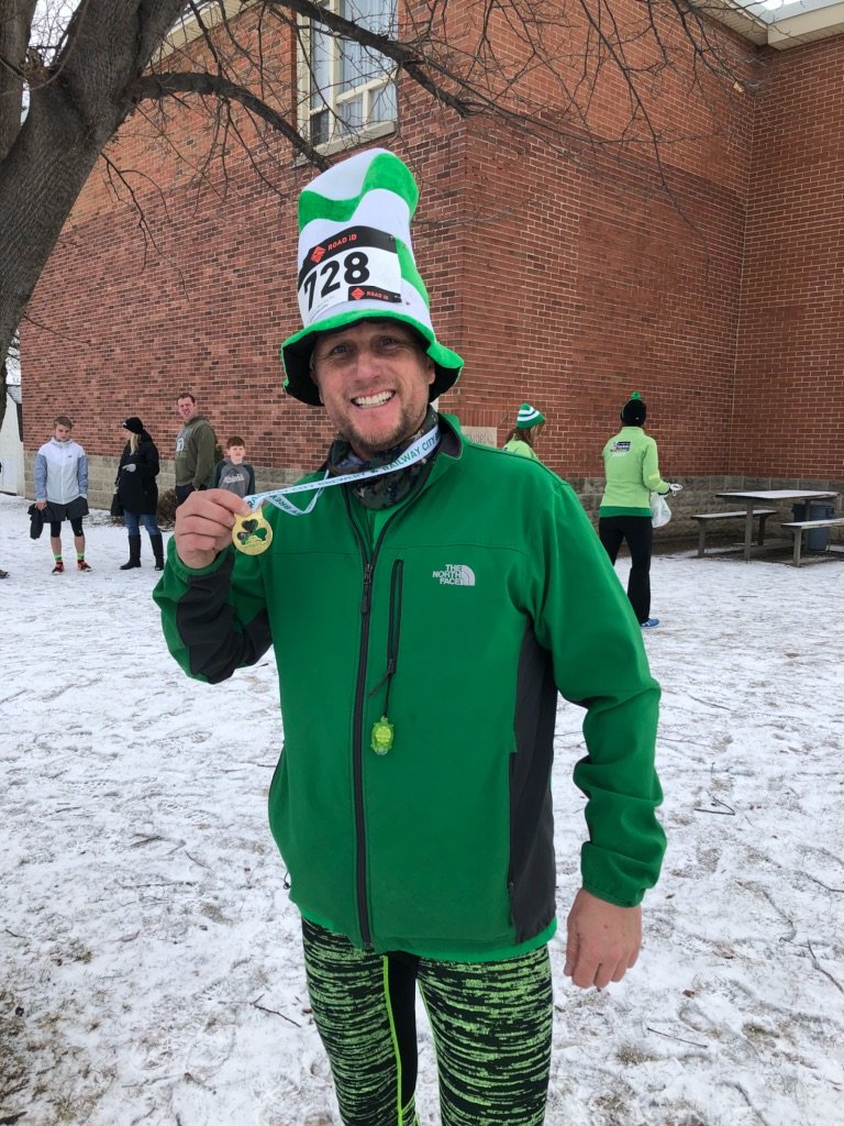 SJAElgin's tweet photo. Congratulations to first place runner #shamrockshuffle Blake Coco way to show your support for such a worthy cause #innoutofthecold #stthomasproud #homelessness #SaturdayThoughts #runner https://t.co/aN4msm6TwQ