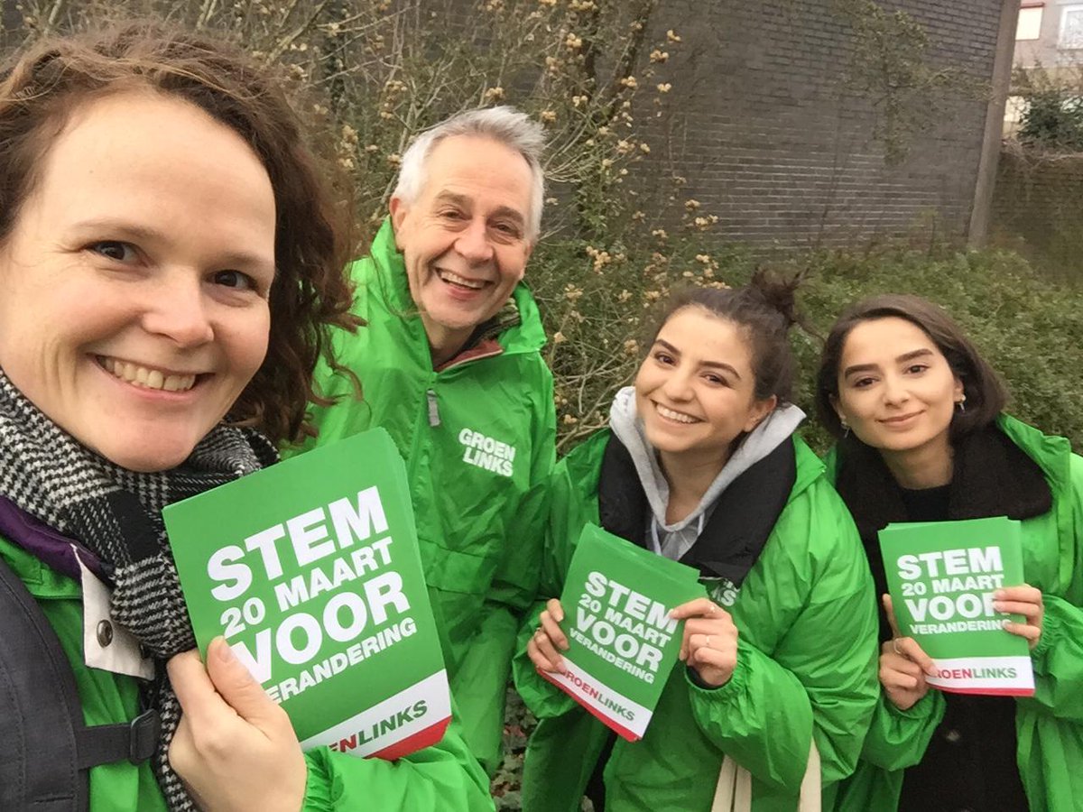 GroenLinksNH's tweet photo. Noord-Holland kleurt groen 💚 Vandaag weer door de hele provincie de deuren langs en de straat op 🏘️
Stem woensdag #voorverandering Stem #GroenLinks🗳️#PS2019 https://t.co/Nkyr4zYvCt
