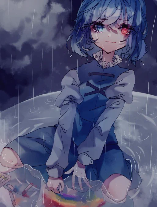 #深夜の真剣お絵描き60分一本勝負 あなたの傘になれたら 
