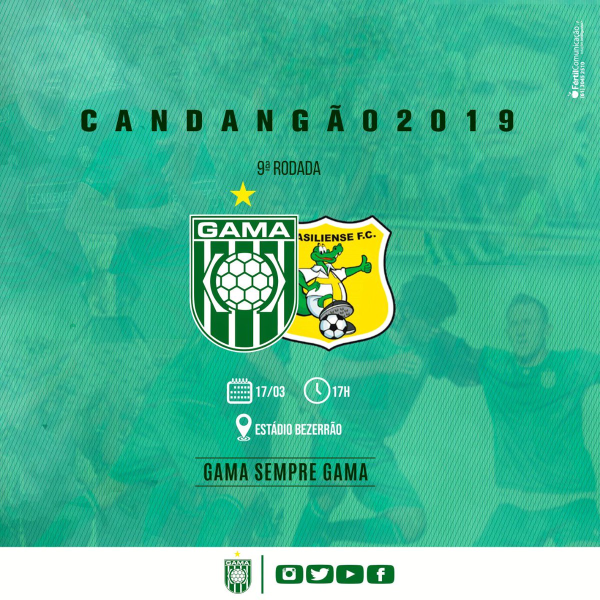 SEGama's tweet photo. No próximo domingo (17), às 17h, o Gama enfrenta o arquirrival Brasiliense. Líder e vice-líder duelam pela 21ª vez no Bezerrão, na história dos confrontos... E o alviverde tem vantagem!

Leia mais sobre o clássico em nosso site: https://t.co/uDpy6gDYs3

#GamasempreGama https://t.co/CL3ARh839d