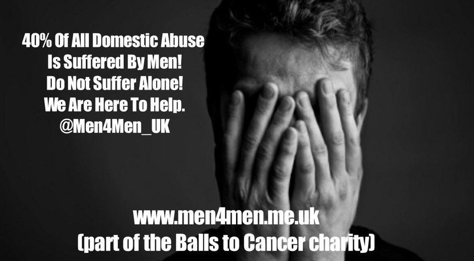Men naturally don’t vocalise their problems, we are conditioned to deal with our problems and not really seek help. 

Some men can’t get away &amp; constantly suffer &amp; this can lead to things as terrible as suicide. 

So if you are struggling please contact <a href="/Men4Men_uk/">Men4Men</a>
