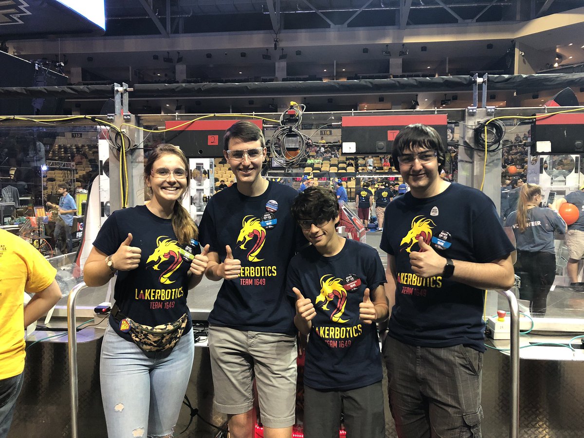 Waiting for our match to start! There is a field issue, but spirits are high and we are ready to dominate!