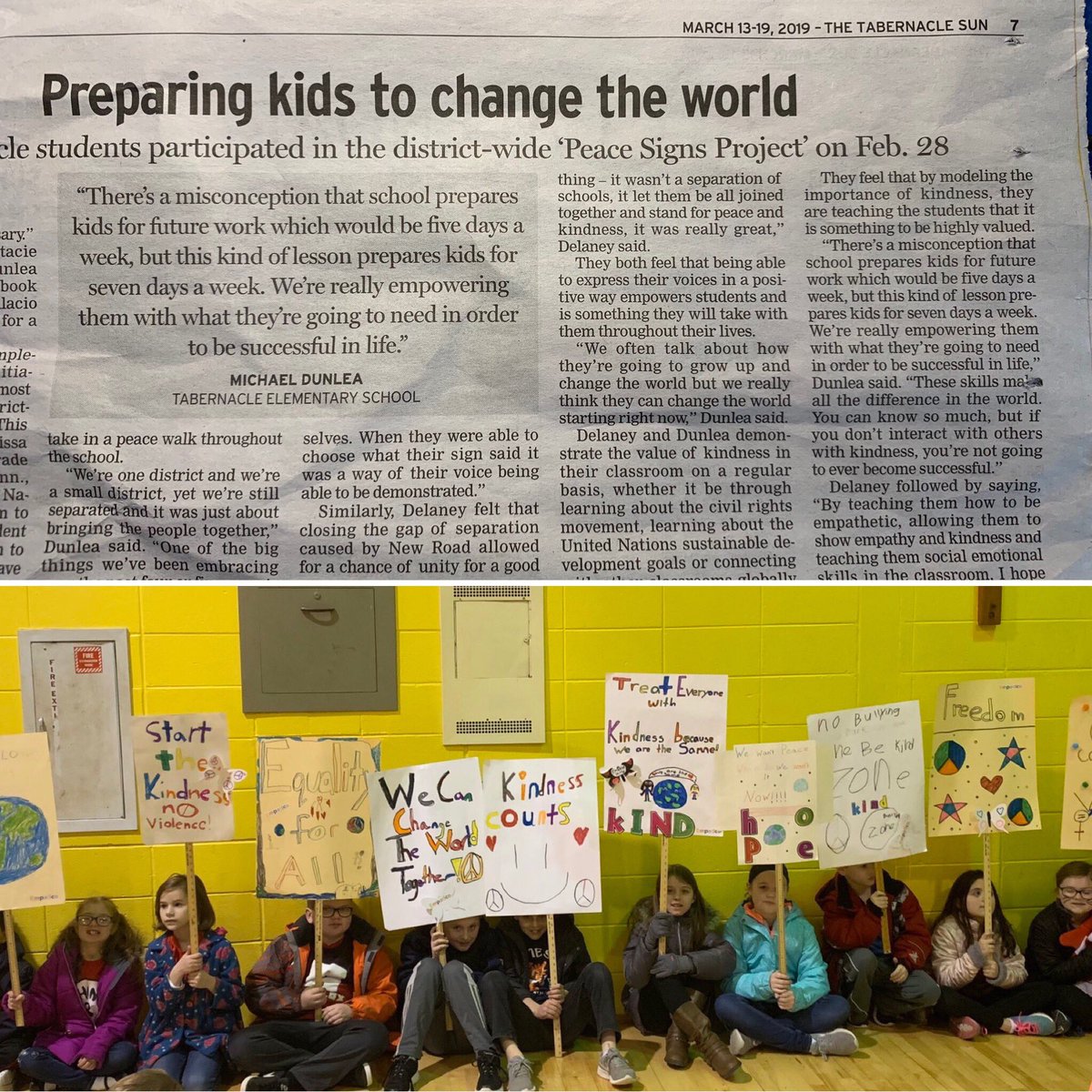 JenWilliamsEdu's tweet image. Love good news stories! #PeaceSignsProject @MichaelJDunlea @Sdelaneytes @CollinsNBCT