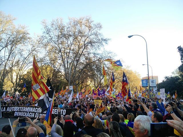 Avui hem omplert Madrid per reivindicar que l'#AutodeterminacióNoÉsDelicite #OmplimMadrid16M ift.tt/2UETqjF