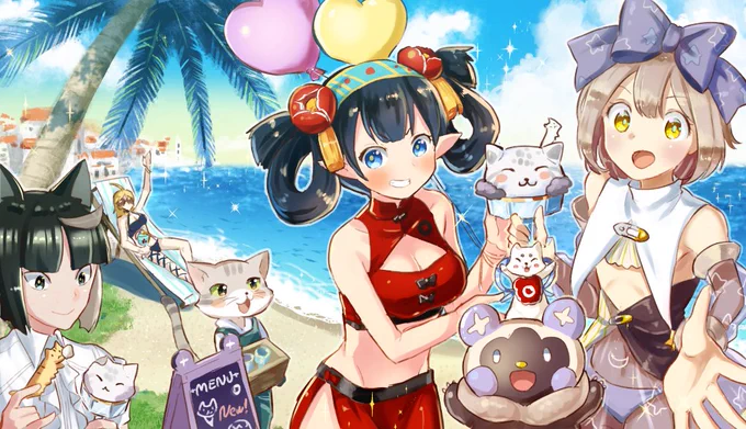 お菓子とコラボで新商売☆ #pixivファンタジアLS #ファイアランド #テイル島の戦い【赤】 #鉄拳の騎士マヌル #フォートブレイズ重壁騎士団 #PFLS百景 #【火の国物産展】 #PFLSモンスター #紅駒屋 #ピクファン食料 https://t.co/N5MYXf7hxZ 