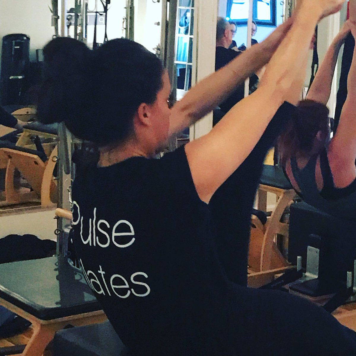 The sun is out, Spring is almost here, so why not climb a tree? #pulsepilates #raleigh #pilates #climbatree #hamstringstretch #balancedbody