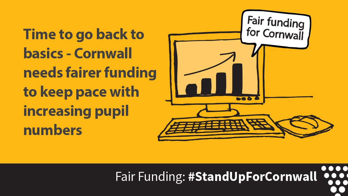 CornwallCouncil's tweet photo. Schools in Cornwall are among the worst funded in the country.

We're calling for fairer funding from the government to give our children the best possible start in life - https://t.co/hPYcMG7J6o  

#StandUpForCornwall

#FairerFundingForCornwall https://t.co/smQ7TF6wXd