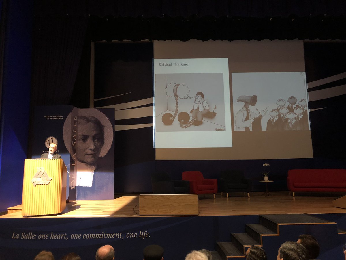 Aspectos irrenunciables de la Educación Lasallista: Pensamiento Crítico, Defensa del Humanismo y las  Humanidades, La Formación Ética, permitir a la Escuela ser Escuela, Calidad para TODOS y  Diálogo con el mundo y la sociedad secular. #300LaSalle