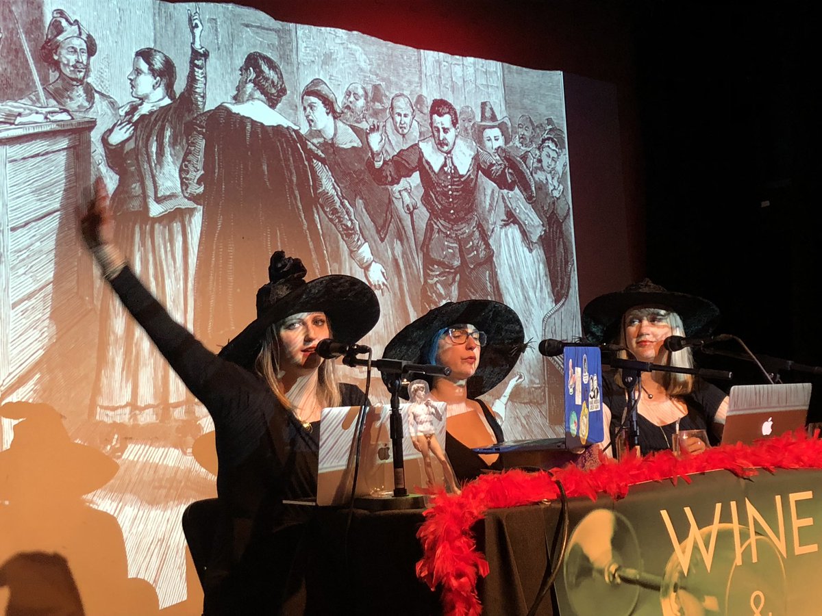 ScottArtley's tweet image. Lucy: “...such as the Salem Witch Trials.”
Kenyon: “Heard of it?”
#wineandcrimelive #notawitch #definitelyawitch #tbsaturday