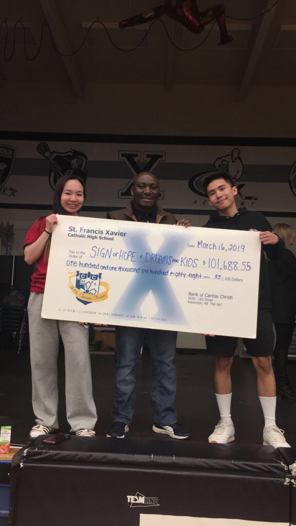 cssalberta's tweet image. A huge thank you to St. FX High School got raising an incredible $101,688 for Sign of Hope through their annual Bike-A-Thon!