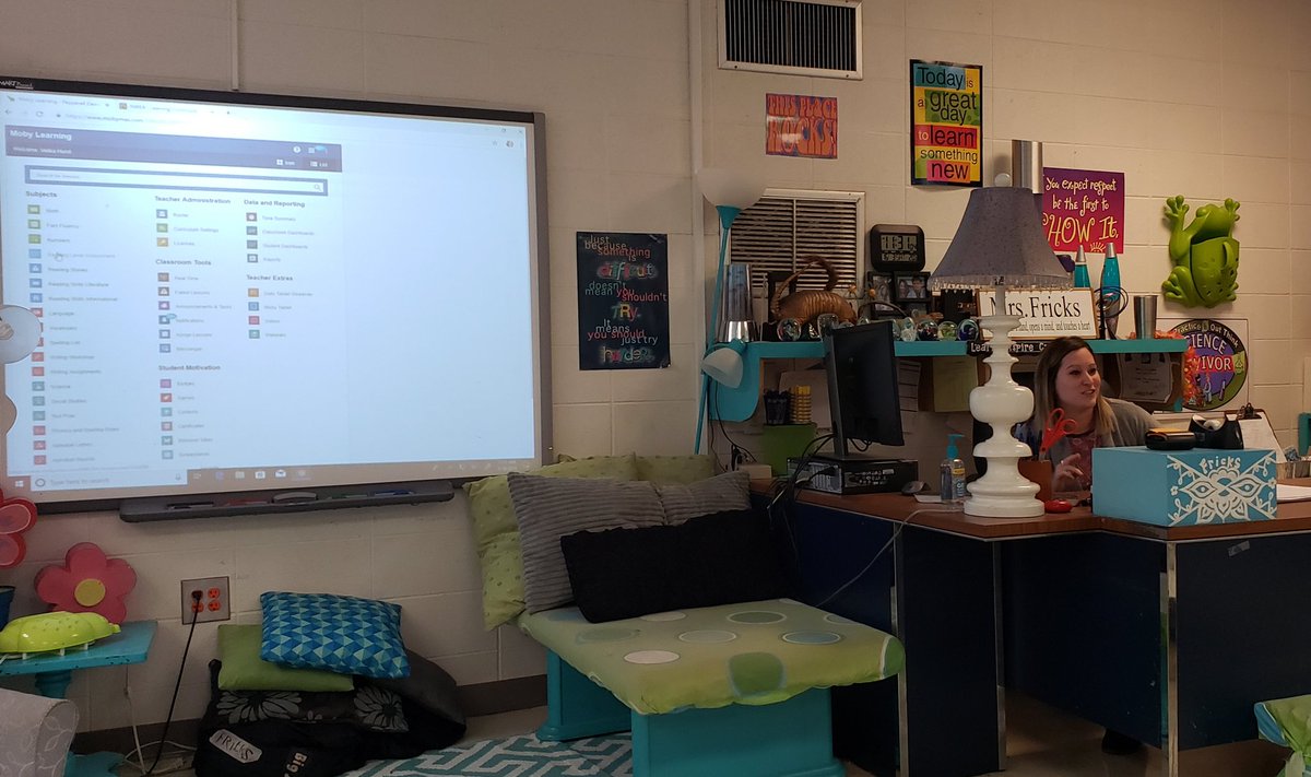 Emma Horne presenting on using Moby Max to improve MAP scores! #edcamprome @Emmakathryn10 #pesdragonspln