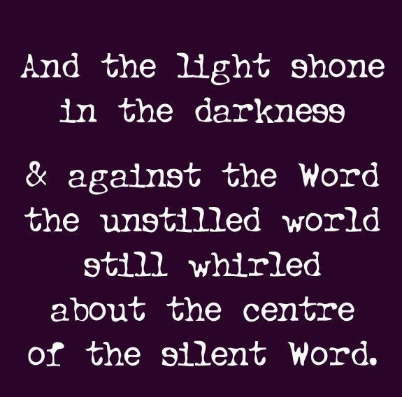 crowdermusic's tweet image. The Light always prevails over darkness. The Word brings the chaos of the world into order.
⠀⠀⠀⠀⠀⠀⠀⠀⠀
And the light shone in darkness and
Against the Word the unstilled world still whirled
About the centre of the silent Word.
#SaturdayThoughts