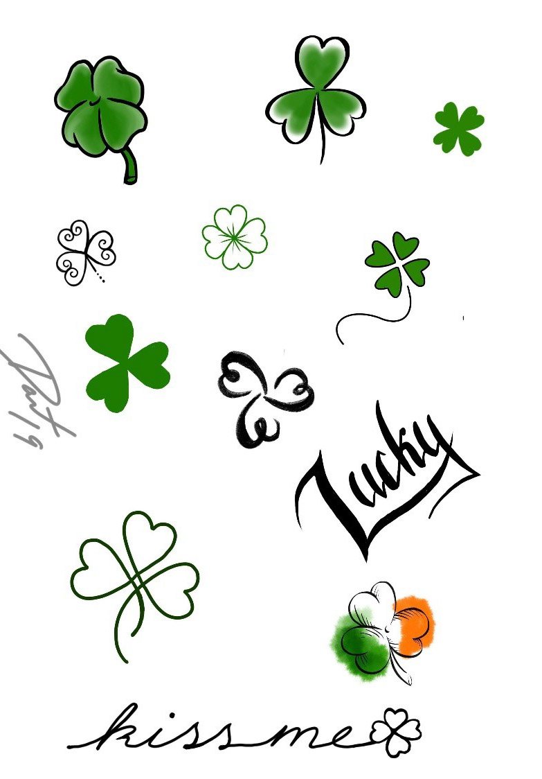 Happy St. Patrick’s Day!!☘️ We will be having these select tattoos for $30 on 3/17/2019!!☘️🍻 the shamrocks can be up to the size of a half dollar!