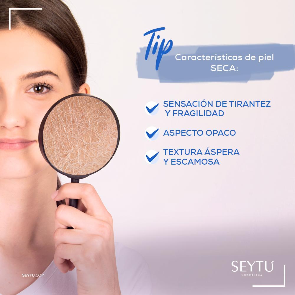 La piel seca es la que produce menos cantidad de sebo que la piel normal, carece de lípidos que ayudan a retener la humedad y que sirven como barrera protectora. 😯
#SEYTÚ
