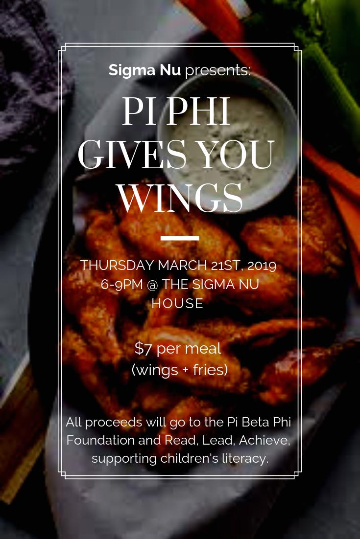 We are so excited to be hosting our event Pi Phi Gives You Wings with our friends <a href="/SigmaNu_UK/">Sigma Nu UK</a> , this Thursday, March 21 from 6-9PM! Purchase your tickets here and help us support The Pi Beta Phi Foundation &amp; children's literacy: memberplanet.com/events/kybeta/…