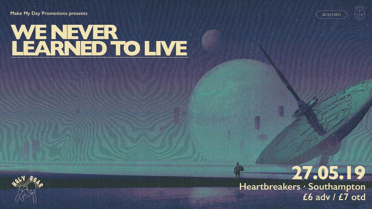 💙Show announcement💙

Stoked to be joining <a href="/WNLTL/">We Never Learned to Live</a> for their Southampton show at the Heartbreakers on May 27th.

Event / ticket link here: 
facebook.com/events/2294020…