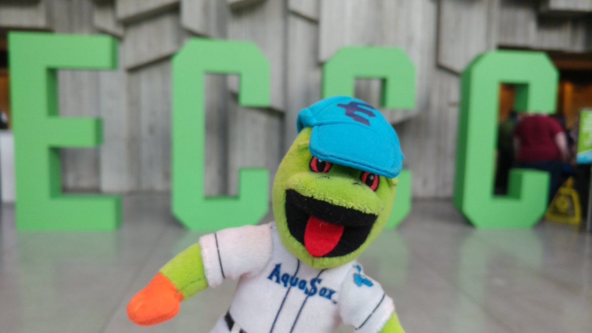 EverettAquaSox's tweet photo. #LittleWebbly is @emeraldcitycon today!! He is not a convention exclusive but you can take home one of his cousins at the Frog Shop online and at 3802 Broadway! #HowBoutThemFrogs https://t.co/aFbZvcDvq9