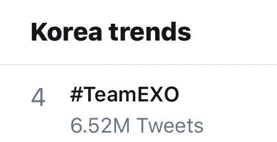 EXOGlobal's tweet photo. [!] 190317 We surpassed 6,5M tweets already. Now, let’s go for 7M! 💪🏻

#TwitterBestFandom #TeamEXO #SoompiAwards⁠ ⁠@weareoneEXO https://t.co/1jX46B1mh1