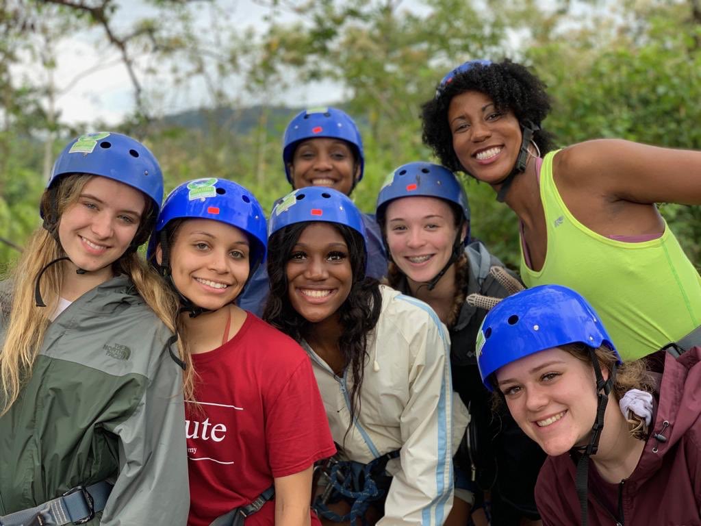BringItUSA's tweet photo. Day 3 ✅ @avatxvolleyball had a fun filled day yesterday at the waterfall and zip-lining in La Fortuna, Costa Rica!  #AVACostaRicaTour ��🇷 💙 https://t.co/b99IKLPW6g